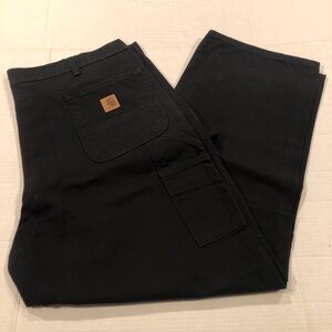 NWOT Carhartt Men's 44X30 Loose Fit Washed Duck Utility Work Pant Black